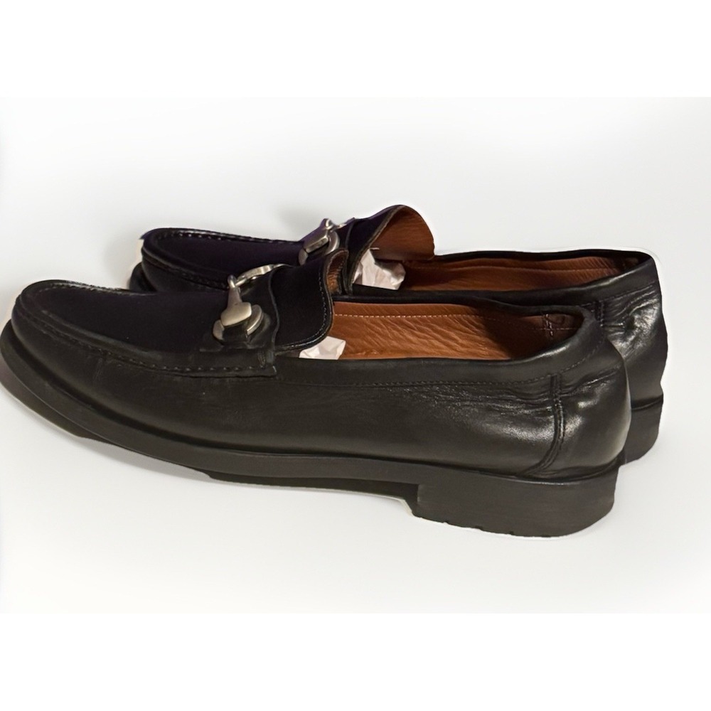 Allen Edmonds Arezzo Italian Loafer Black Leather Horse Bit 9 D Sold Out $425 - Picture 2 of 10